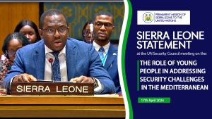 H.E. Dr Michael I Kanu at the UN Security Council