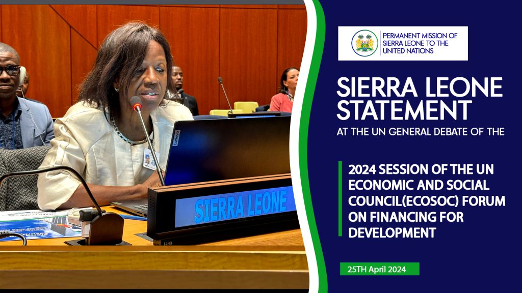 H.E. MRS. KENYEH BARLAY MINISTER OF PLANNING AND ECONOMIC DEVELOPMENT OF THE REPUBLIC OF SIERRA LEONE