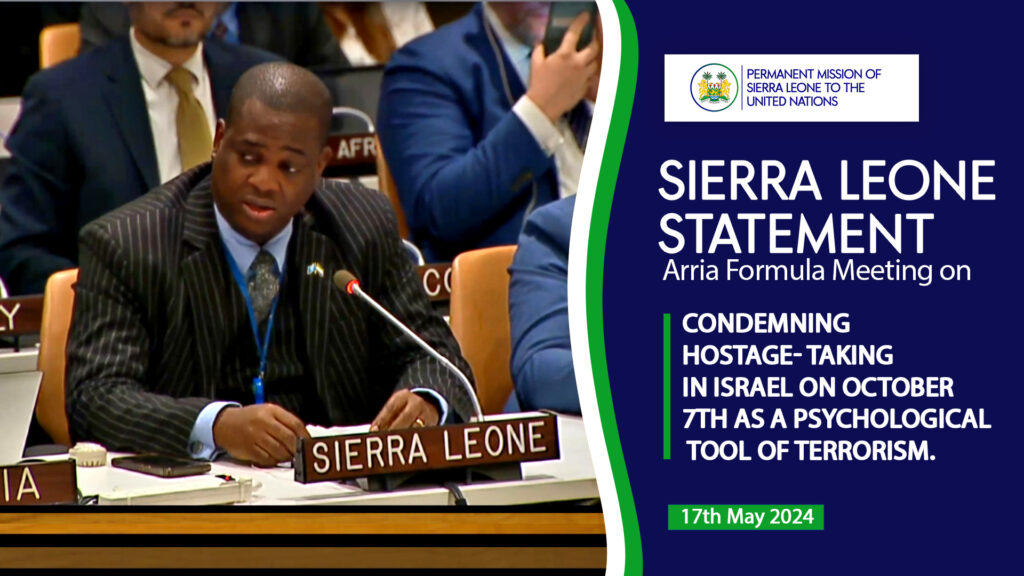 MR. ALAN E. GEORGE, Minister Counsellor and Political Coordinator of the Sierra Leone at the United Nations Security Council