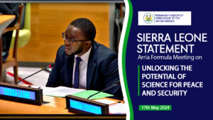 MR. SHAEKOU ALLIEU MINISTER COUNSELLOR of the PERMANENT MISSION OF THE REPUBLIC OF SIERRA LEONE TO THE UNITED NATIONS