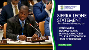 MR. ALAN E. GEORGE, Minister Counsellor and Political Coordinator of the Sierra Leone at the United Nations Security Council