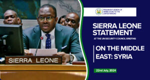 Sierra Leone Statements with Ambassador Imran Kanu On The Middle East: Syria (Humanitarian and Political).