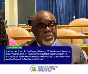 Ambassador Sowa At The Plenary Meeting Of The General Assembly Under Agenda Item 121 “Question Of Equitable Representation On And Increase In The Membership Of The Security Council And Other Matters Related To The Security Council