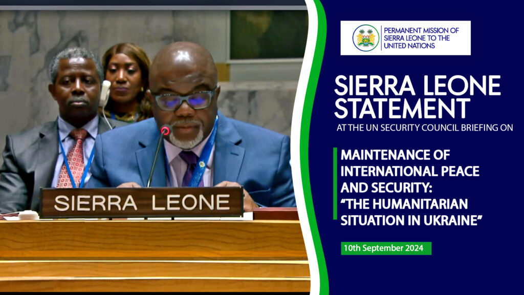 Amb Sowa At the United Nations Security Council Briefing on Maintenance of International Peace and Security: “the Humanitarian Situation in Ukraine”