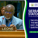 Sierra Leone Statement At The #UN Security Council Briefing on the Situation in the Middle East- Palestine Question”