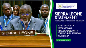 H.E. Mr Amara S.M. Sowa At the #UnitedNations #SecurityCouncil Briefing on Maintenance of International Peace and Security: “The Security Situation in Ukraine”.