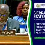 Sierra Leone Statement at the UN Security Council Briefing on the The Situation in the Middle East-Palestine Question