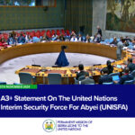 A3+ Statement On The United Nations Interim Security Force For Abyei (UNISFA)