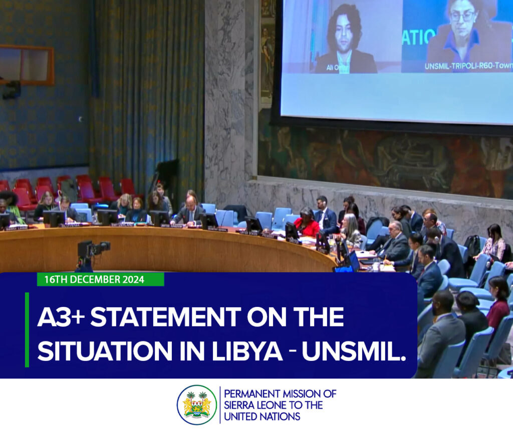 A3+ Statement on the Situation in Libya - UNSMIL.