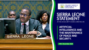 H. E. DR. MICHAEL IMRAN KANU PERMANENT REPRESENTATIVE OF SIERRA LEONE TO THE UNITED NATIONS