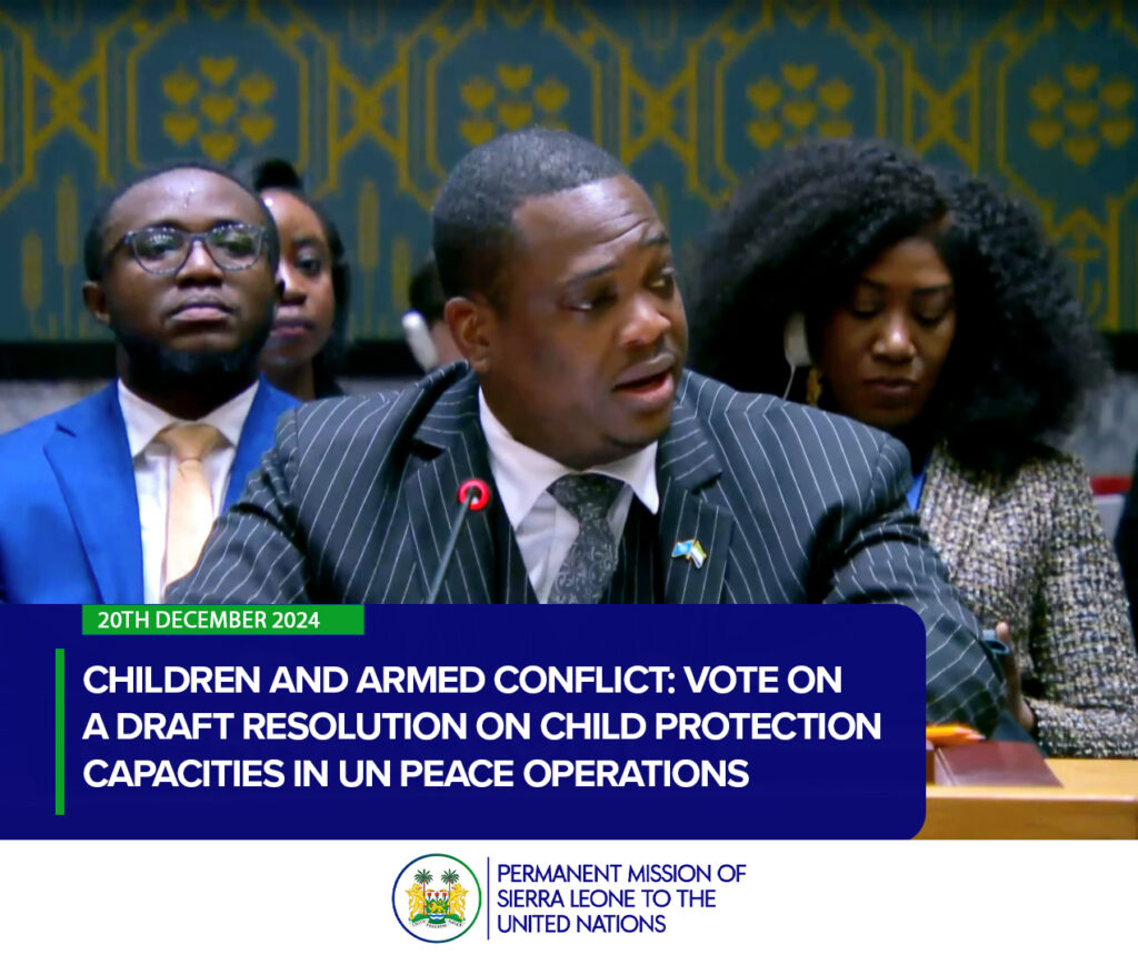 Children and Armed Conflict: vote on a Draft Resolution on Child Protection Capacities in UN Peace Operations