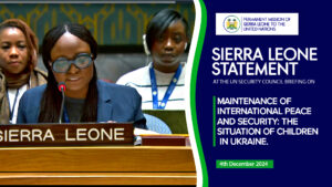 MS. SONIA U. KARIM DEPUTY POLITICAL COORDINATOR At the United Nations Security Council Briefing on Maintenance of International Peace and Security: The Situation of Children in Ukraine