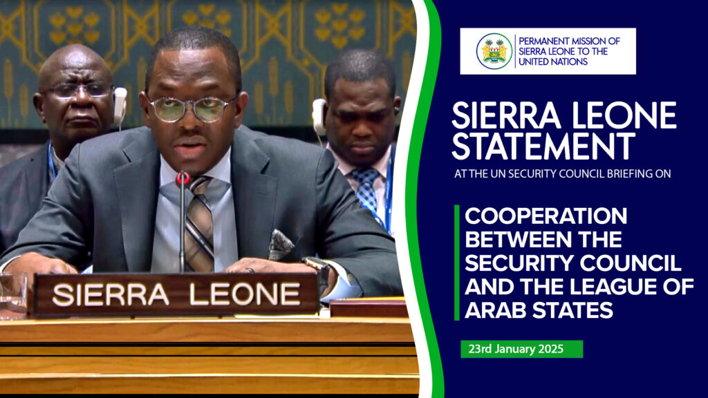 H. E Ambassador Dr Michael Imran Kanu, Sierra Leone's Permanent Representative