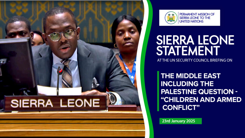 H. E Ambassador Dr Michael Imran Kanu, Sierra Leone's Permanent Representative