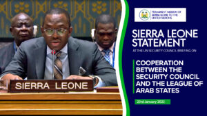 H. E Ambassador Dr Michael Imran Kanu, Sierra Leone's Permanent Representative