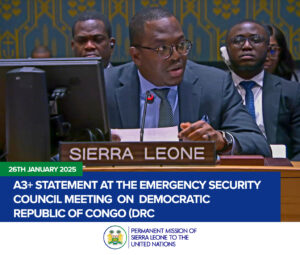 A3+ Consolidated Statement At The Emergency Security Council Meeting on the Situation in the Democratic Republic of the Congo