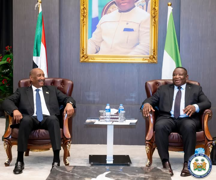 President Julius Maada Bio and the President of Sudan