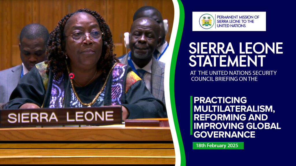 H.E. MRS. FRANCESS PIAGIE ALGHALI DEPUTY MINISTER OF FOREIGN AFFAIRS AND INTERNATIONAL COOPERATION OF SIERRA LEONE