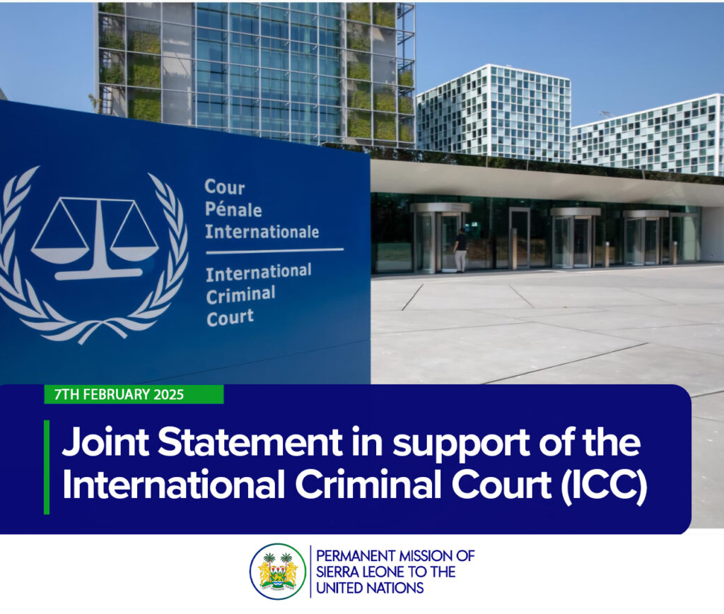 Joint Statement in support of the International Criminal Court (ICC)